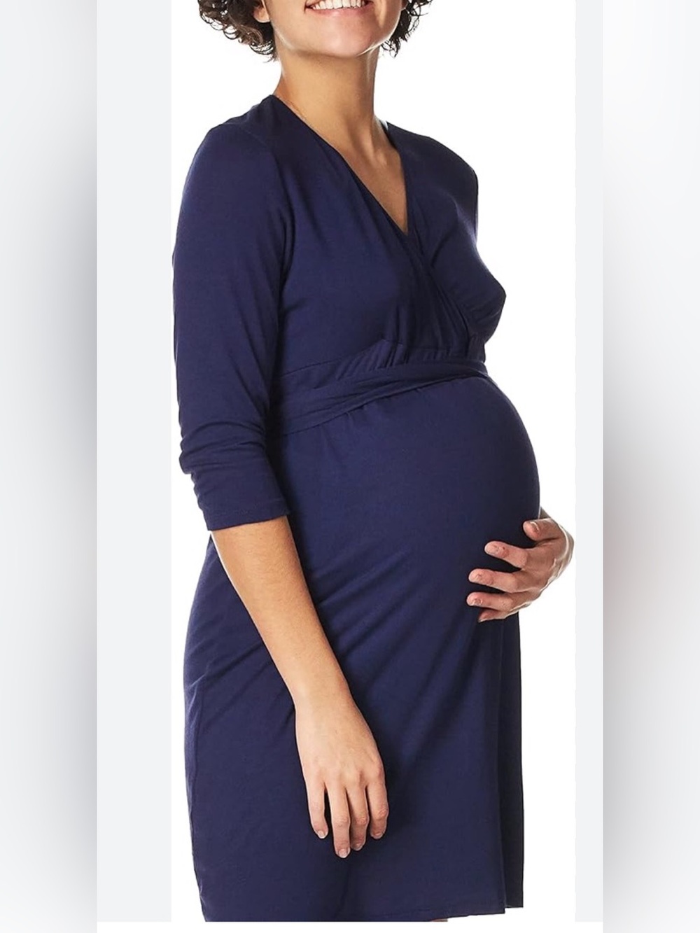 Three Seasons Maternity Navy Wrap-Style Dress New Size 2X